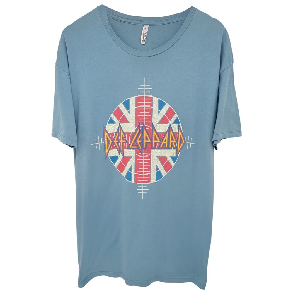 Def Leppard 2014 North American Tour Graphic Tee Men's XL Blue